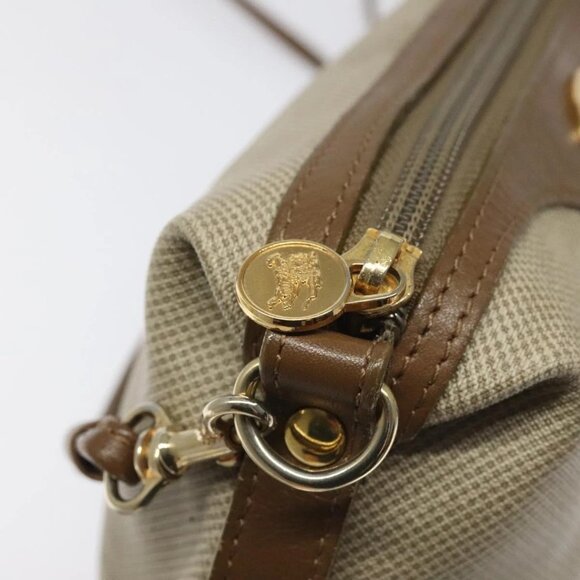 Burberrys Shoulder Bag PVC Beige Gold Auth BA464 - Picture 11 of 16